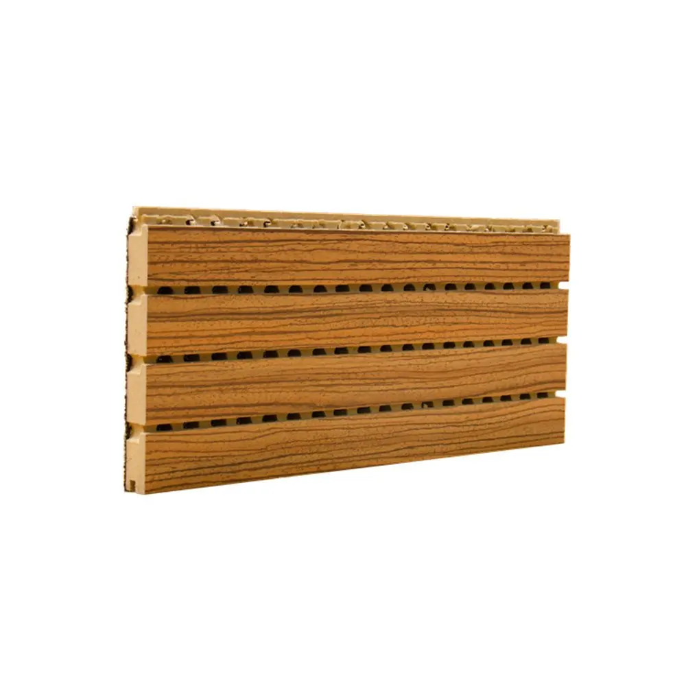 zebra-stripe Flame Retardant Grooved Wooden Acoustic