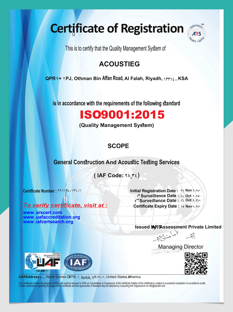 ISO 9001:2015 Certificate