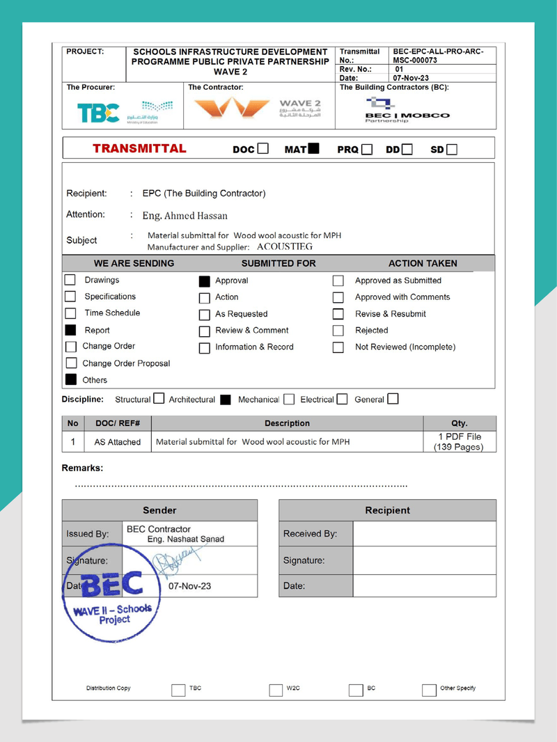 TBC Ministry of Education Certificate